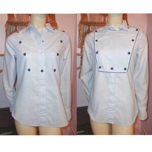 Vtg H Bar C Women's Ranchwear Bib Shirt Size 34 Western Cowgirl Prairie USA Made